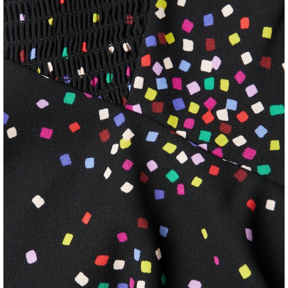 KATE SPADE CONFETTI PRINT SMOCKED SHIRT DRESS - Picture 5 of 16